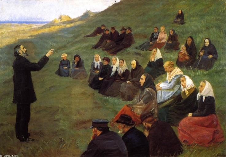 Anna-Ancher-A-Mission-Meeting-by-Frybakken-at-Skagen-